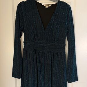 Boden Shimmering Blue Midi Dress